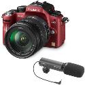 Panasonic GH1 Digital SLR with 14-140mm Lens (Red) and DMW-MS1 stereo microphone Panasonic GH1 Digital SLR with 14-140mm Lens (Red) and DMW-MS1 stereo microphone