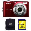 Nikon Coolpix L22 Red Digital Camera plus Free 2GB Card and Case Nikon Coolpix L22 Red Digital Camera plus Free 2GB Card and Case