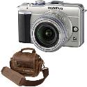 Olympus E-PL1 Champagne Digital Camera with 14-42mm Silver Lens plus Free Retro Bag Olympus E-PL1 Champagne Digital Camera with 14-42mm Silver Lens plus Free Retro Bag