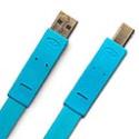 Lacie USB 2.0 A male to USB 2.0 B male 1.2m flat cable Lacie USB 2.0 A male to USB 2.0 B male 1.2m flat cable