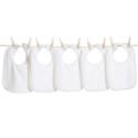 Newborn White Velcro Bibs - 7 Pack  Newborn White Velcro Bibs - 7 Pack