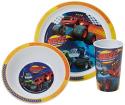 Blaze Racing Tumbler, Bowl and Plate Set, Blue, Se