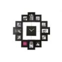 PT Photo Family Time Frame Clock, Black PT Photo Family Time Frame Clock, Black