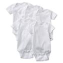 Newborn Gerber White 5pk Onesies 3-6 months Newborn Gerber White 5pk Onesies 3-6 months