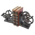 Industrial Gear Sculptural Iron Bookends