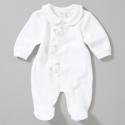 Velour Sleepsuit - White