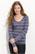 Lush Heather Striped V-Neck Long Sleeved Tee  Lush Heather Striped V-Neck Long Sleeved Tee