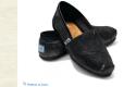 OR BLACK GLITTER TOMS