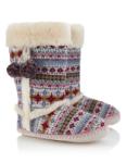 Pastels Fairisle Long Boots Slippers Pastels Fairisle Long Boots Slippers