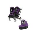 OBaby Zoom Tandem Pushchair - Black Purple OBaby Zoom Tandem Pushchair - Black Purple