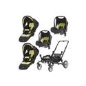 OBaby Zoom Tandem Pushchair -  Black/Lime OBaby Zoom Tandem Pushchair -  Black/Lime