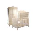 Baby Weavers Arabella Antique Cream Cotbed Chest inc Changer Top & 2 Drawer wardrobe Baby Weavers Arabella Antique Cream Cotbed Chest inc Changer Top & 2 Drawer wardrobe