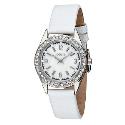 Oasis Ladies' Stone-set White Leather Strap Watch Oasis Ladies' Stone-set White Leather Strap Watch