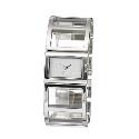 Morgan Ladies' Silver Dial Semi-bangle Watch Morgan Ladies' Silver Dial Semi-bangle Watch
