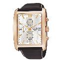 Lorus Men's Rose Gold Rectangular Chronograph Strap Watch