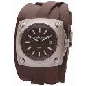 Kahuna Men's Round Dial Brown Leather Cuff Watch Kahuna Men's Round Dial Brown Leather Cuff Watch