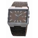Kahuna Men's Rectangular Dial Brown Leather Strap Watch Kahuna Men's Rectangular Dial Brown Leather Strap Watch