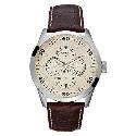 Guess Men's Brown Leather Strap Watch Guess Men's Brown Leather Strap Watch