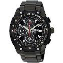 Seiko Men's Black Bracelet Chronograph Watch