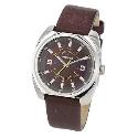 Diesel Men's Round Brown Dial Leather Strap Watch