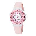 Lorus Child's White Dial Pink Rubber Strap Watch Lorus Child's White Dial Pink Rubber Strap Watch