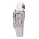 Kahuna Ladies' White Dial White Leather Strap Watch Kahuna Ladies' White Dial White Leather Strap Watch