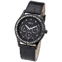Oasis Ladies' Black Strap Watch Oasis Ladies' Black Strap Watch