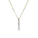 9ct Gold Quarter Carat Diamond Stick Pendant