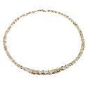 9ct Three Colour Gold Necklace In Presentation Box