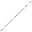9ct White Gold Cubic Zirconia Bracelet