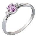 9ct White Gold Pink Sapphire and Diamond Ring 9ct White Gold Pink Sapphire and Diamond Ring