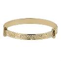 Child's 9ct Gold Heart & Flower Expander Bangle Child's 9ct Gold Heart & Flower Expander Bangle