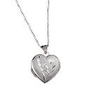 9ct White Gold Heart Locket 9ct White Gold Heart Locket