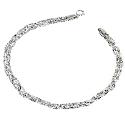 9ct White Gold Herringbone & Bead Bracelet 9ct White Gold Herringbone & Bead Bracelet