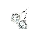 9ct White Gold Cubic Zirconia Earrings 9ct White Gold Cubic Zirconia Earrings