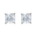 9ct White Gold Square Cubic Zirconia Earrings 9ct White Gold Square Cubic Zirconia Earrings