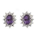 9ct Yellow Gold Amethyst Stud Earrings 9ct Yellow Gold Amethyst Stud Earrings