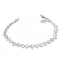 9ct White Gold and Diamonds Heart Link Bracelet 9ct White Gold and Diamonds Heart Link Bracelet