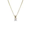 9ct Yellow Gold Fifth Carat Diamond Pendant Necklace