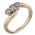 9ct Gold Diamond Trilogy Ring 9ct Gold Diamond Trilogy Ring