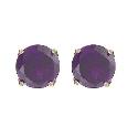 9ct Yellow Gold Amethyst 5mm Stud Earrings 9ct Yellow Gold Amethyst 5mm Stud Earrings