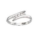 9ct White Gold Cubic Zirconia 5 Stone Twist Ring 9ct White Gold Cubic Zirconia 5 Stone Twist Ring