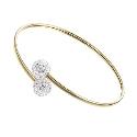 Evoke 9ct Yellow Gold  & Crystal Bangle