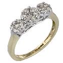 18ct Gold Half Carat Diamond Cluster Ring 18ct Gold Half Carat Diamond Cluster Ring