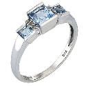 9ct Blue Topaz & Diamond Ring 9ct Blue Topaz & Diamond Ring