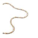 9ct Three Colour Gold 18"" Braided Herringbone Necklace 9ct Three Colour Gold 18"" Braided Herringbone Necklace