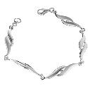 Sterling Silver Matt/Polished Wave Bracelet Sterling Silver Matt/Polished Wave Bracelet
