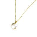 9ct Yellow Gold Diamond And Pearl Pendant 9ct Yellow Gold Diamond And Pearl Pendant