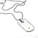 Hot Diamonds Men's Silver Tag Pendant Hot Diamonds Men's Silver Tag Pendant