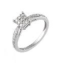 9ct White Gold Fifth Carat Diamond Cluster Ring 9ct White Gold Fifth Carat Diamond Cluster Ring